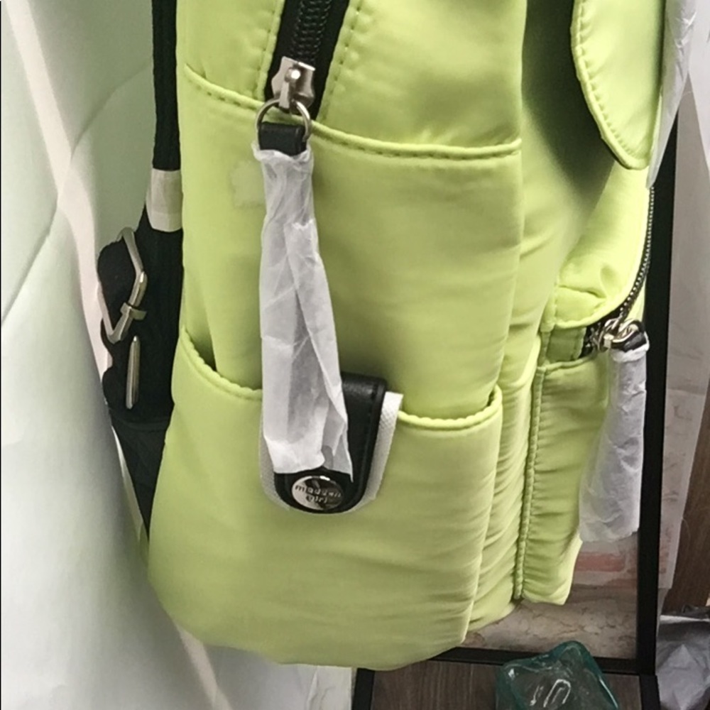 New Madden Girl Back to School Ready Top Flap Nylon Backpack Citrus Green - Picture 2 of 7